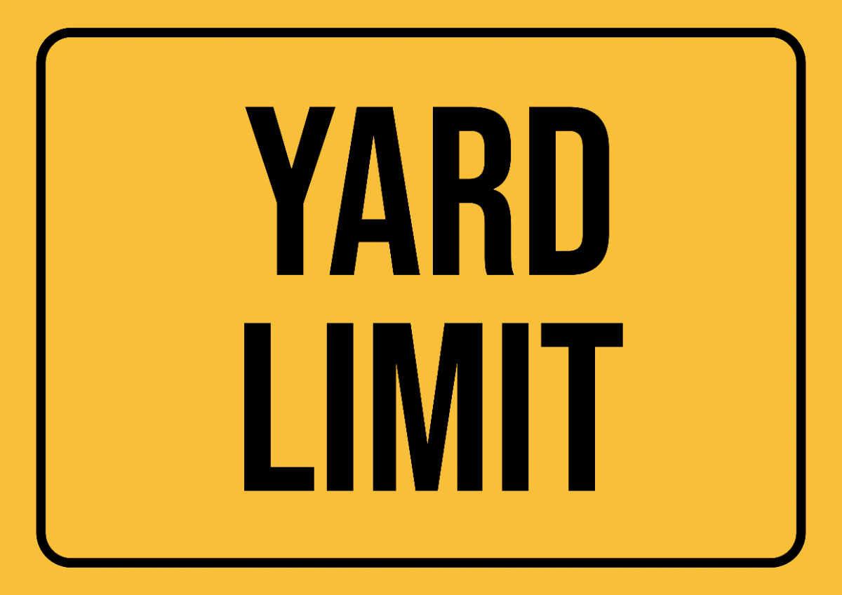 Free Yard Limit Railway Sign Template to Edit Online