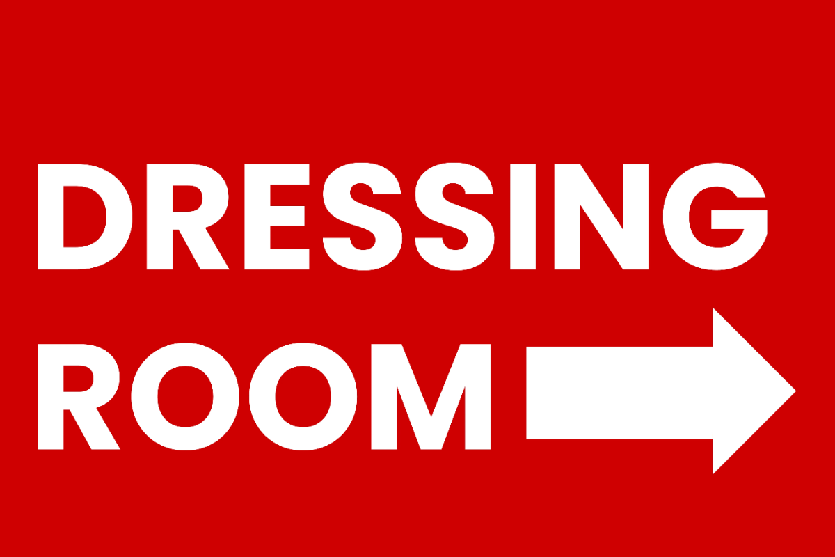 Free Dressing Room Theater Entertainment Sign Template to Edit Online