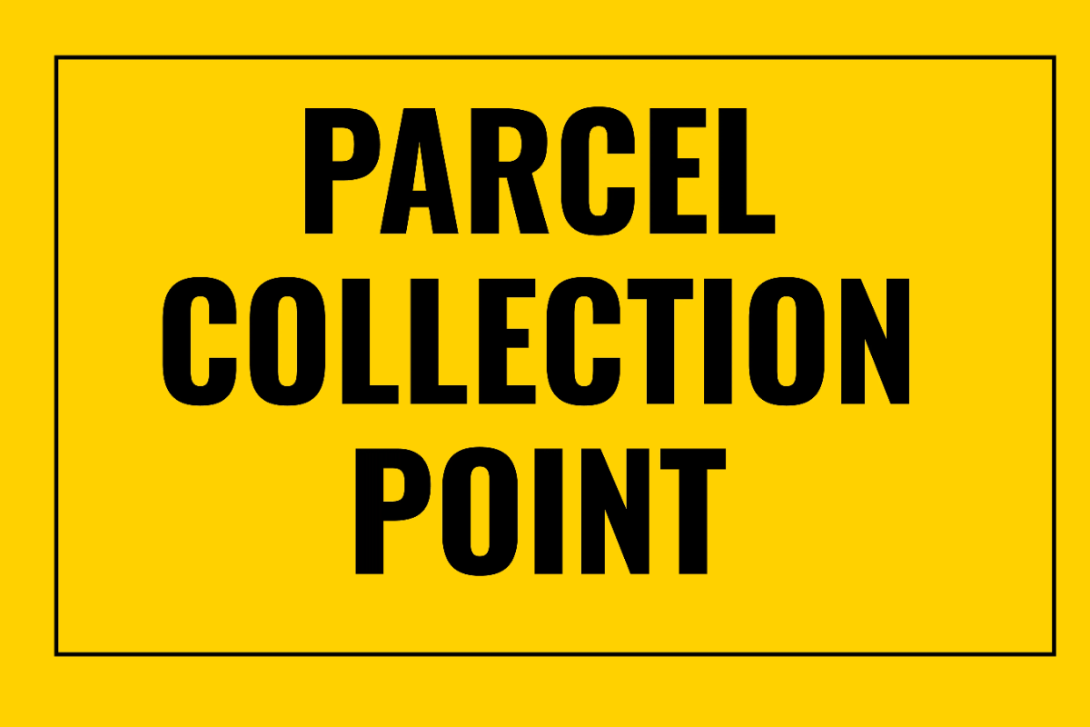 Free Parcel Collection Point Railway Sign Template to Edit Online