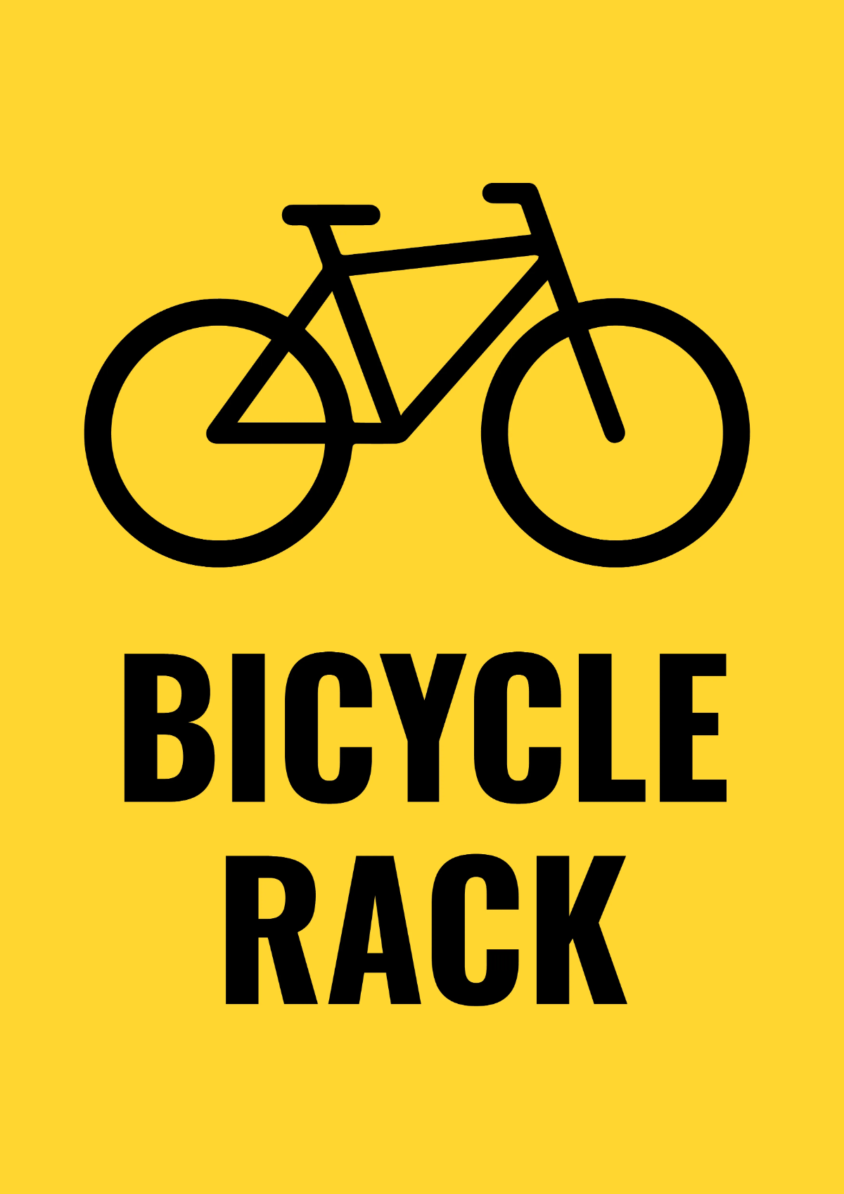 Free Bicycle Rack Railway Sign Template to Edit Online