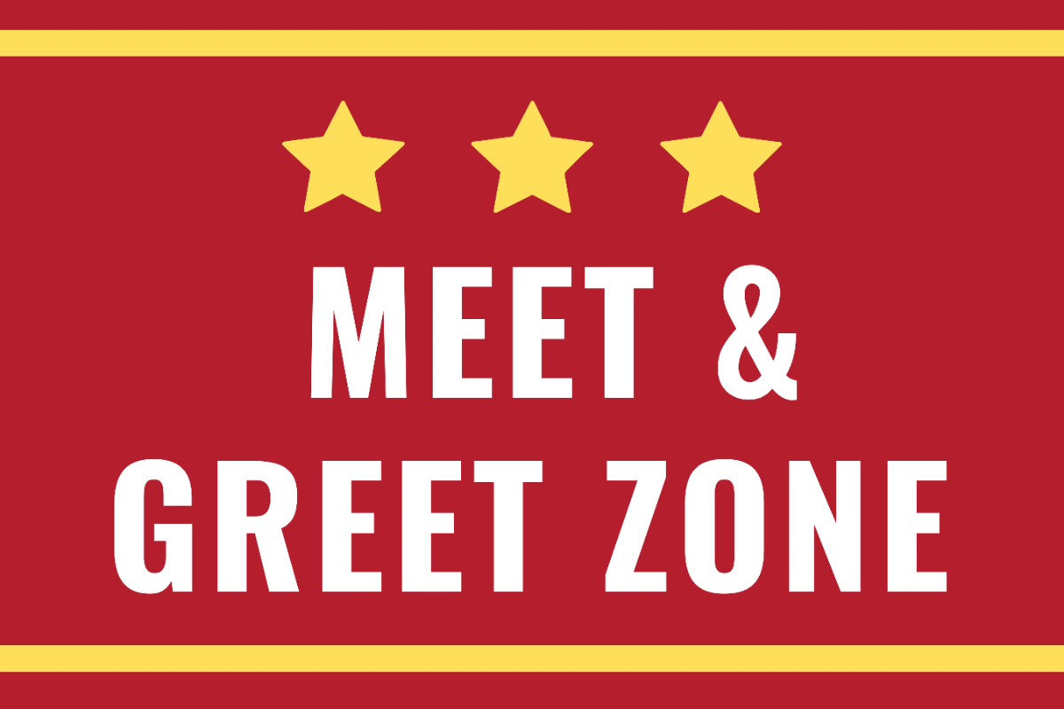 Free Meet and Greet Zone Entertainment Sign Template to Edit Online