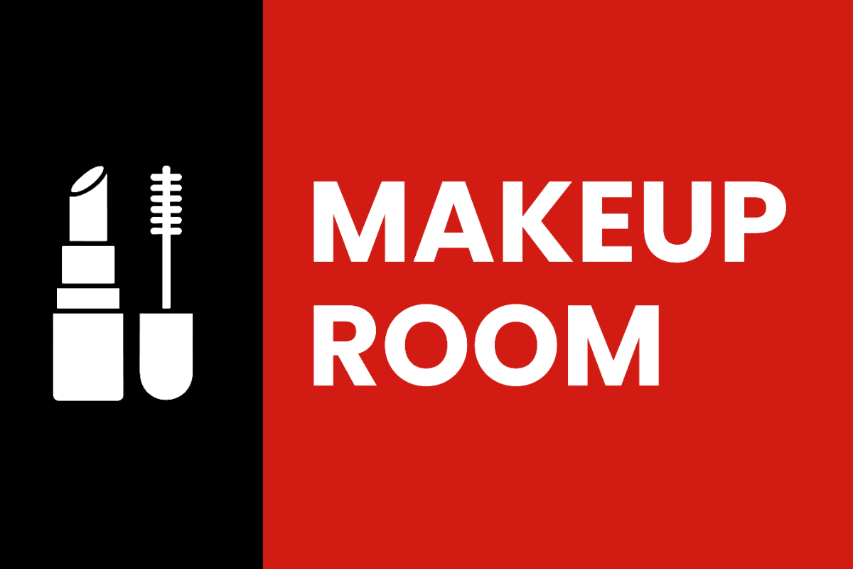 Free Makeup Room Theater Entertainment Sign Template to Edit Online
