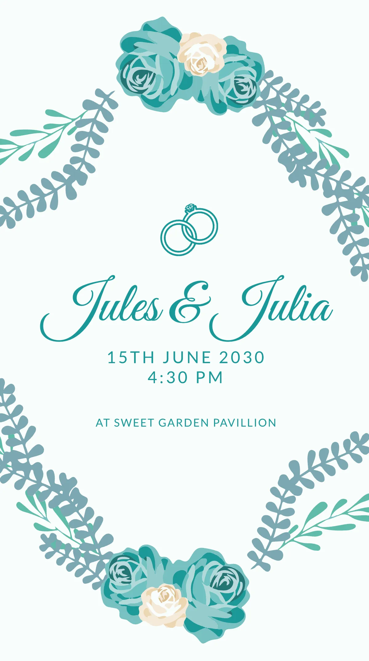 Free Floral Wedding Instagram Story Template to Edit Online