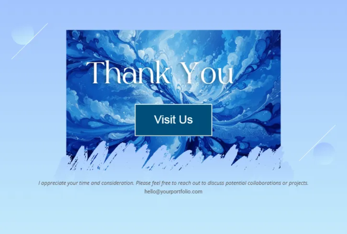 Free Blue Aesthetic Portfolio Template to Edit Online