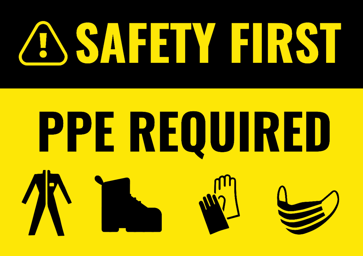 Protective Gear Agriculture Sign Template