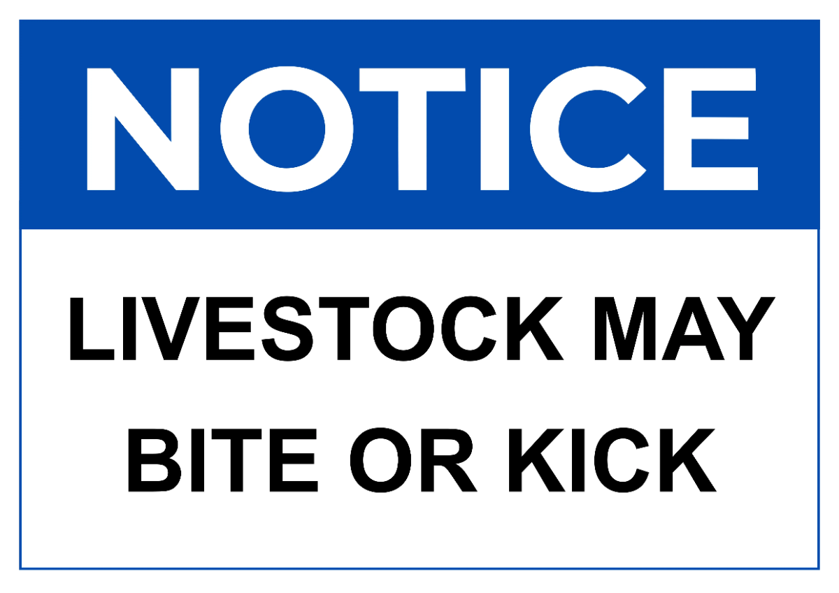 Livestock Notice Agriculture Sign Template