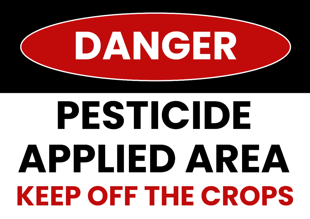 Pesticide Agriculture Sign Template
