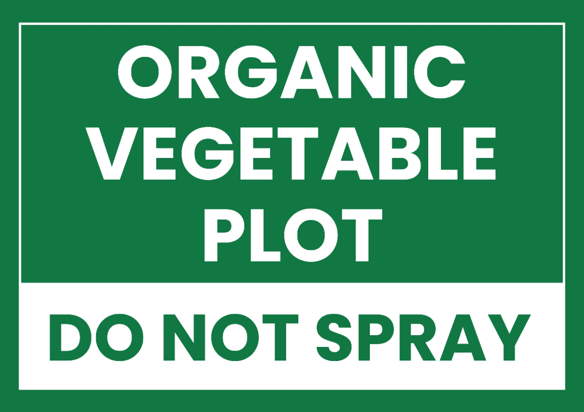 Vegetable Plot Agriculture Sign Template
