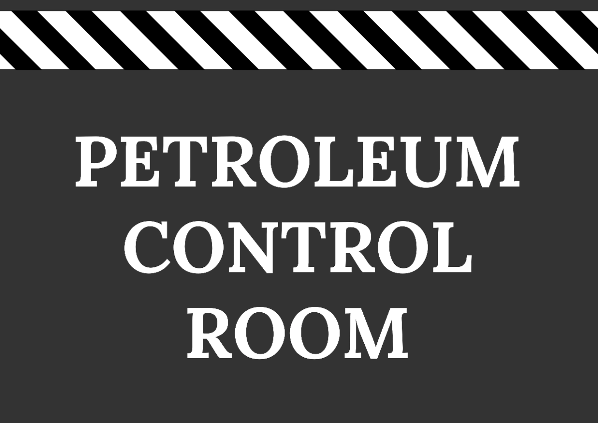 Free Control Room Petroleum Sign Template to Edit Online