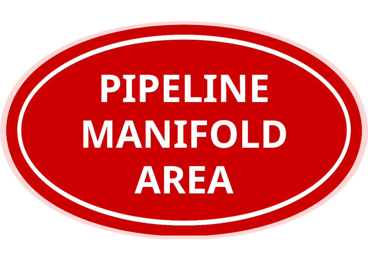 Pipeline Manifold Area Petroleum Sign Template