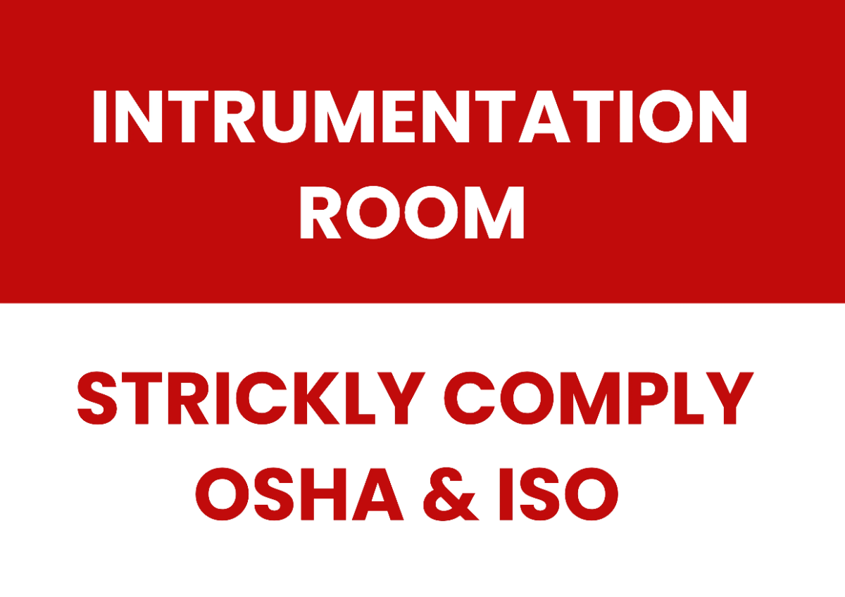 Free Instrumentation Room Petroleum  Sign Template to Edit Online