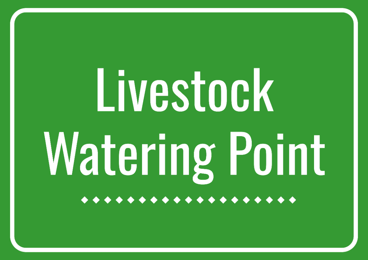 Free Livestock Watering Point Agriculture Sign Template to Edit Online