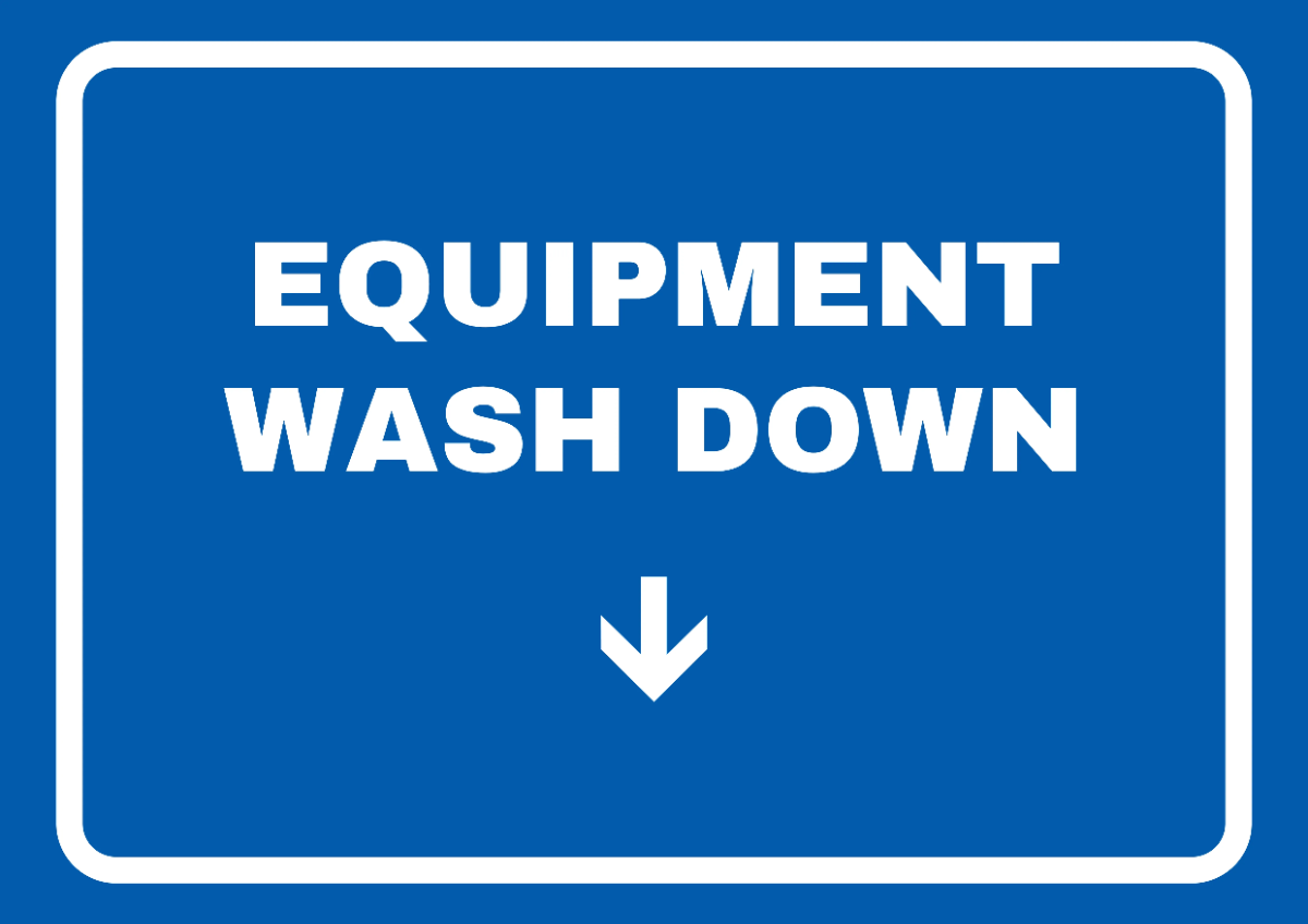 Free Equipment Wash Down Agriculture Sign Template to Edit Online