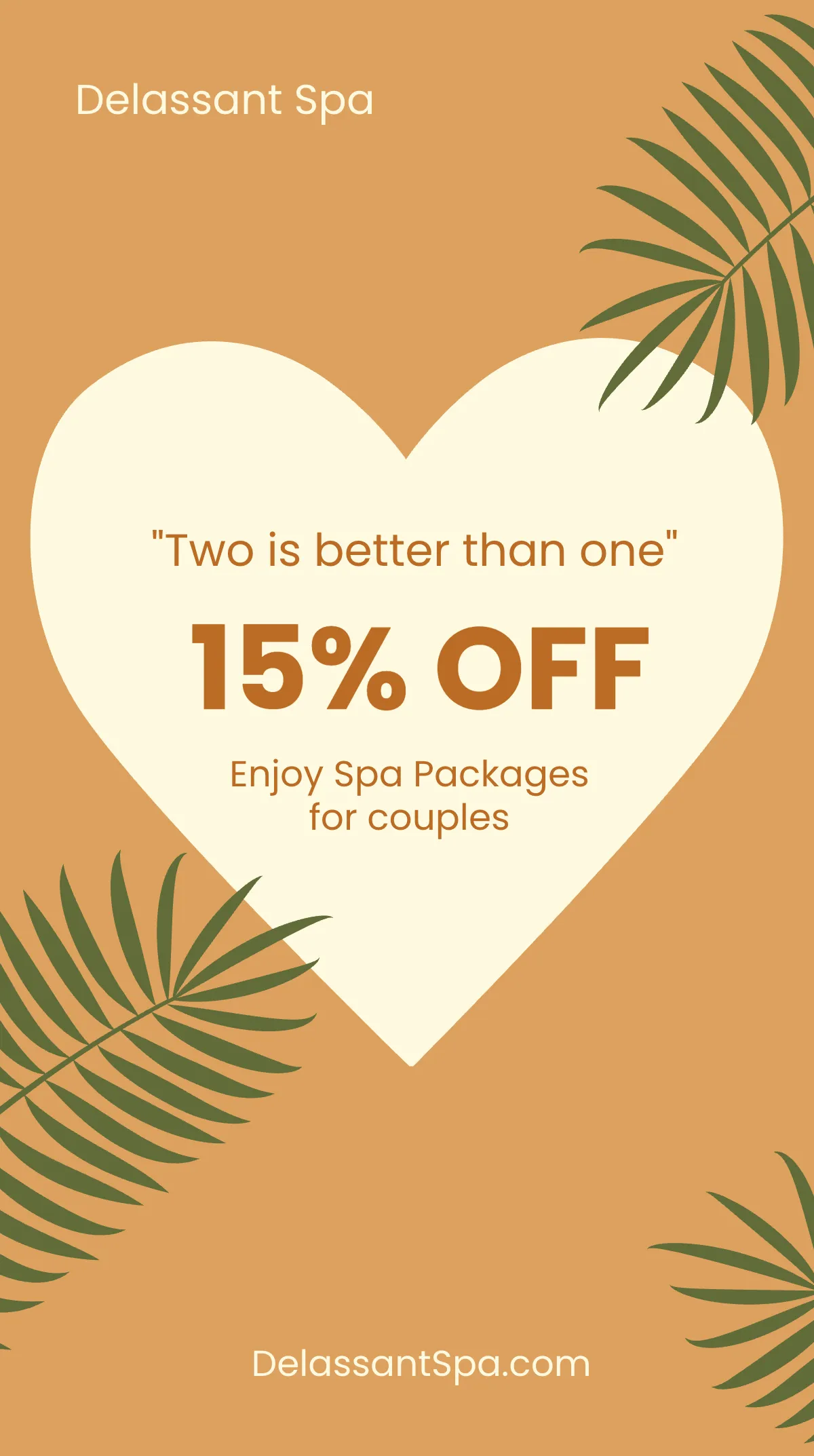 Free Spa Valentine's Day Instagram Story Template to Edit Online