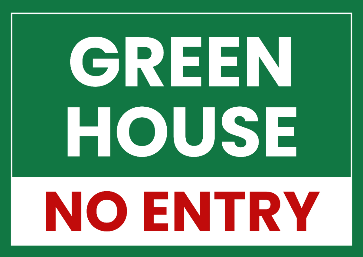 Greenhouse Agriculture Sign Template