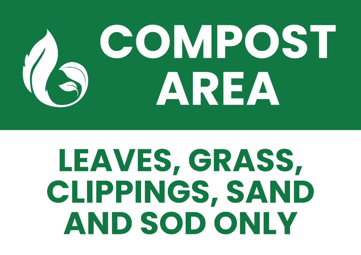 Compost Area Agriculture Sign Template