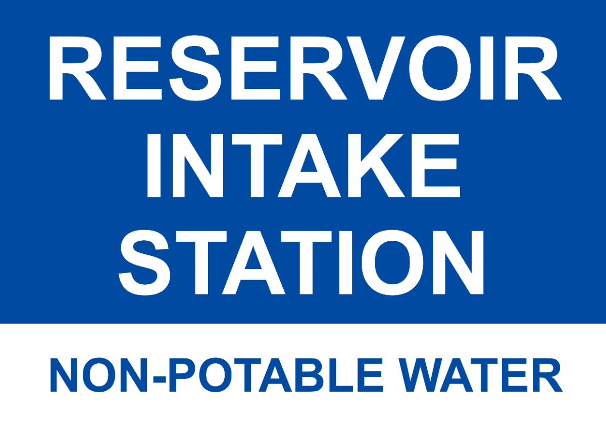 Reservoir Intake Station Water Utility Sign Template