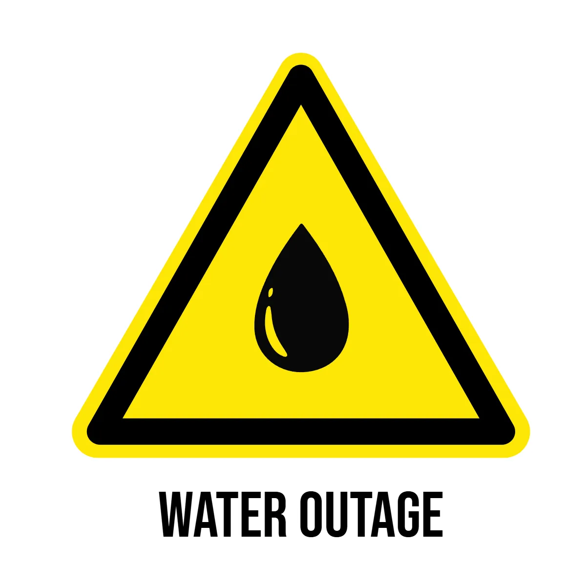 Water Outage Utility Sign Template