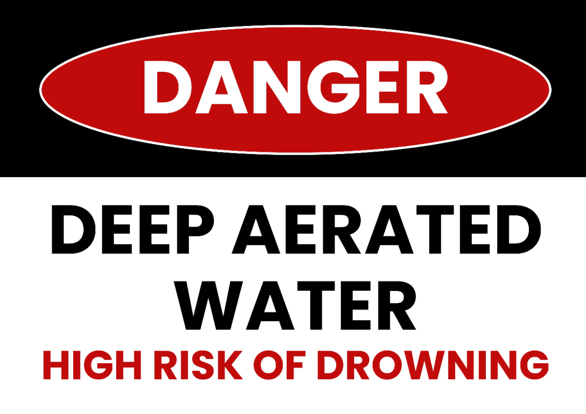 Deep Aerated Water Utility Sign Template