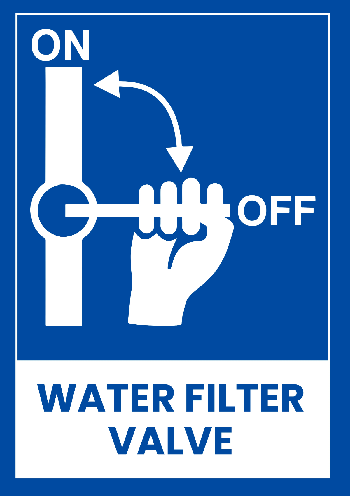 Filter Control Valve Water Utility Sign Template