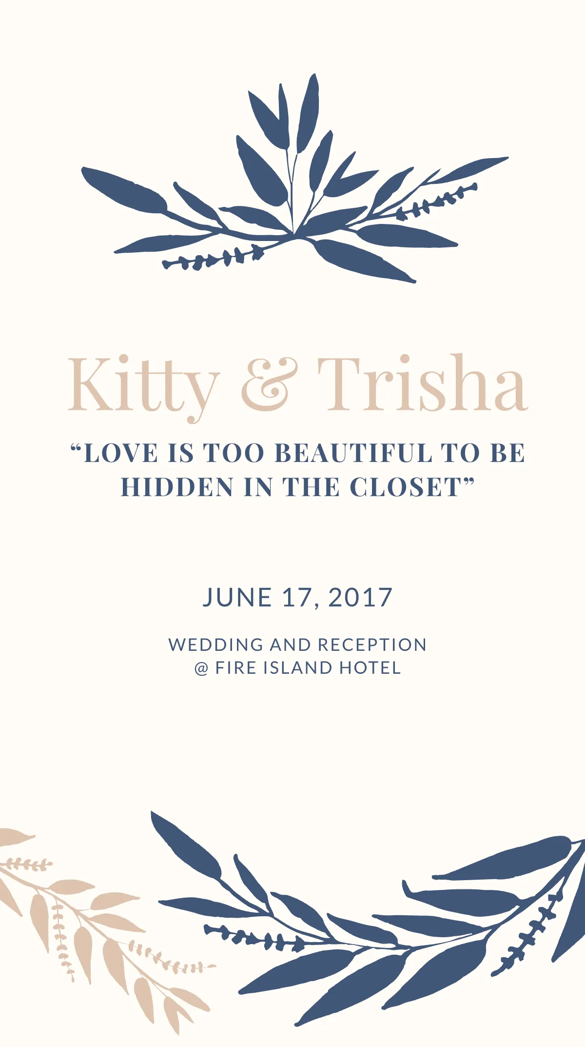 Free Gay Wedding Instagram Story Template to Edit Online