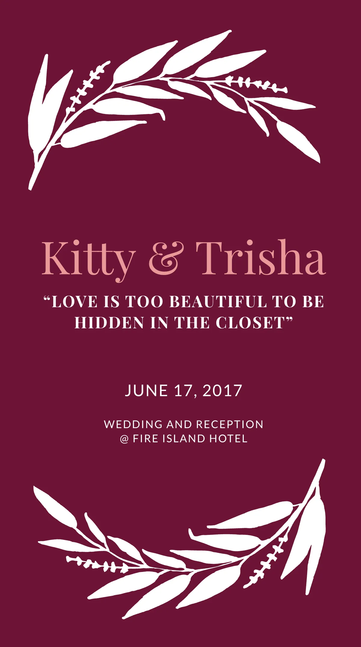 Free Gay Wedding Instagram Story Template to Edit Online