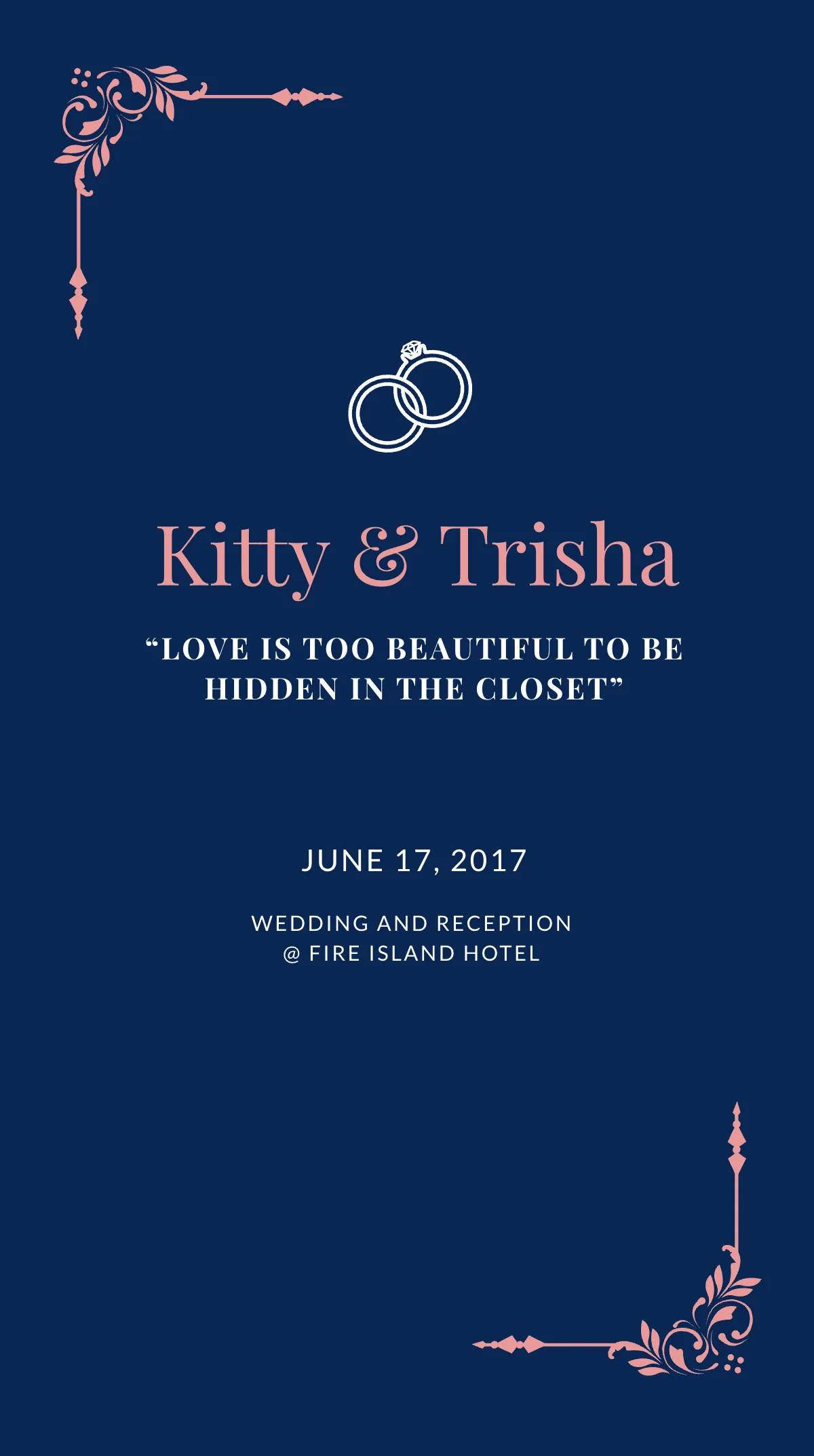 Free Gay Wedding Instagram Story Template to Edit Online