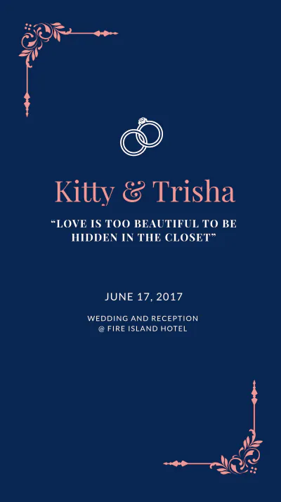 Free Gay Wedding Instagram Story Template to Edit Online