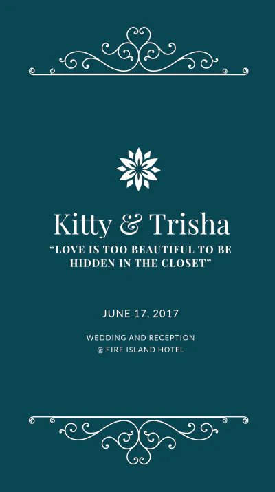 Free Gay Wedding Instagram Story Template to Edit Online