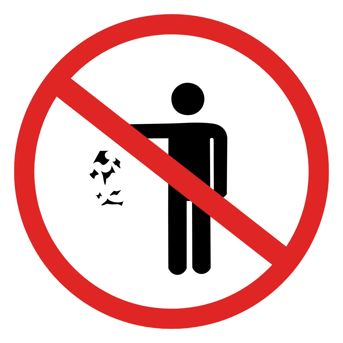 No Littering Public Building Sign Template