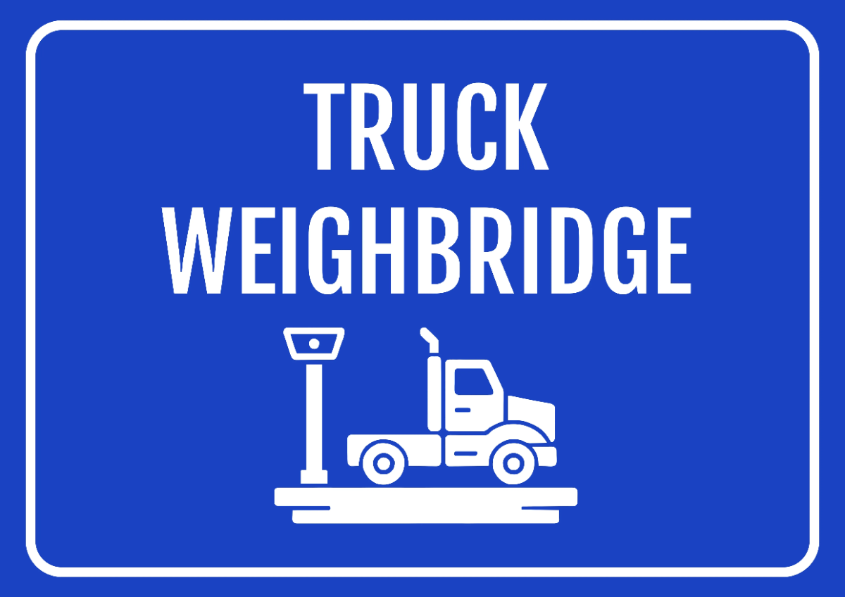 Truck Weighbridge Petroleum Sign Template