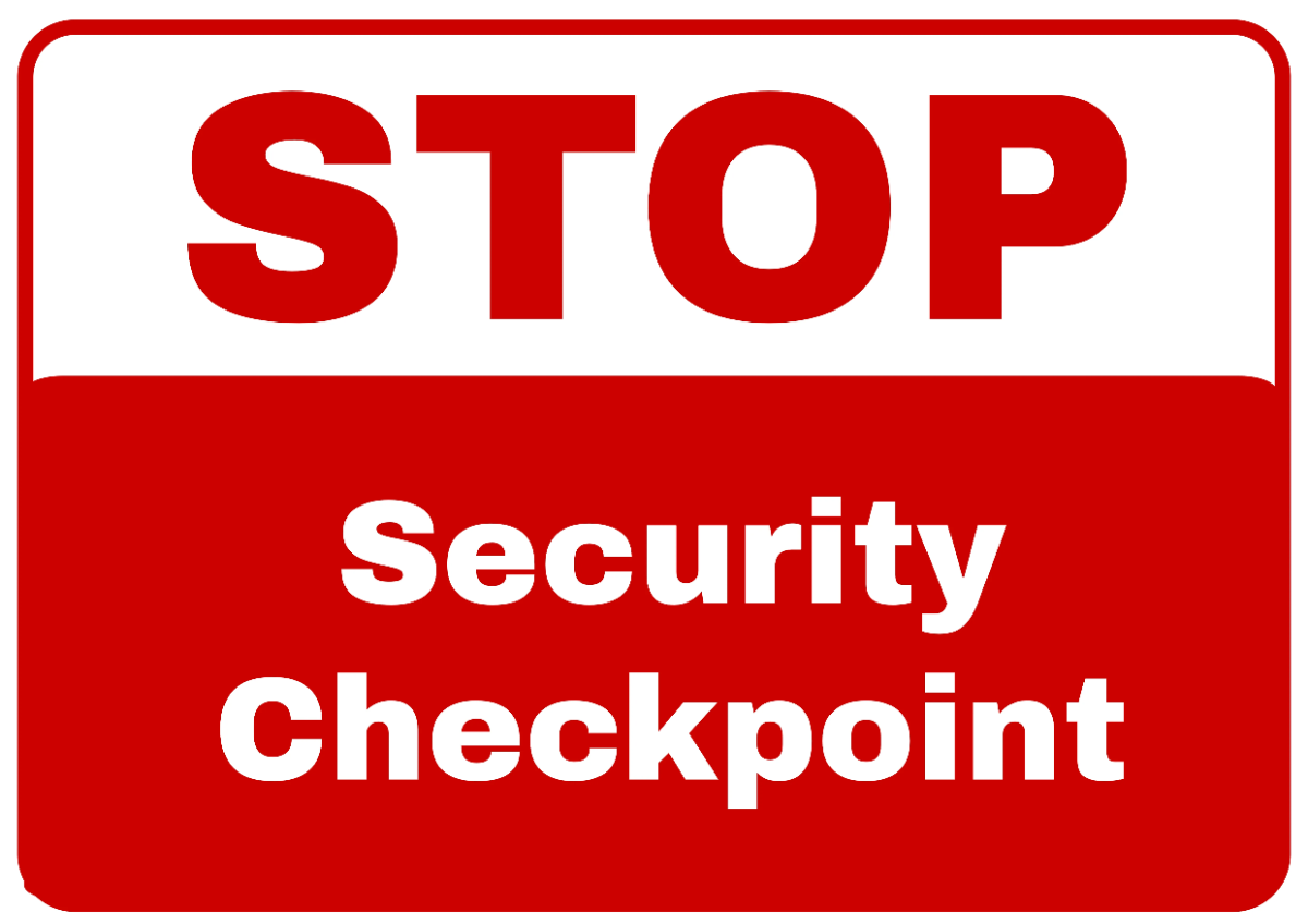 Security Checkpoint Petroleum Sign Template
