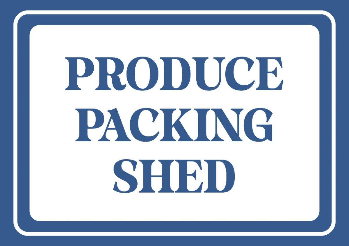 Produce Packing Shed Agriculture Sign Template