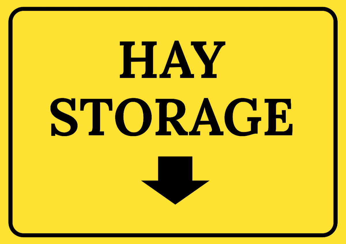Hay Storage Agriculture Sign Template