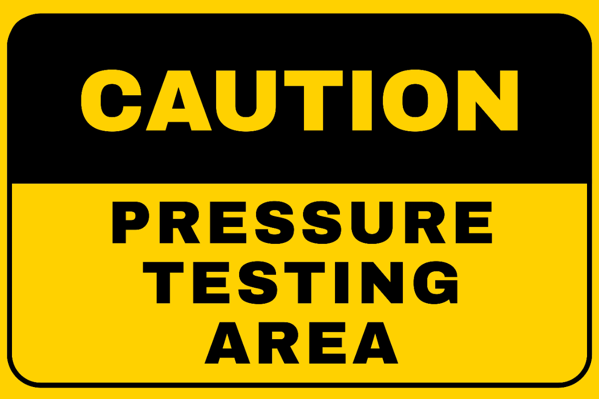 Free Pressure Testing Area Water Utility Sign Template to Edit Online