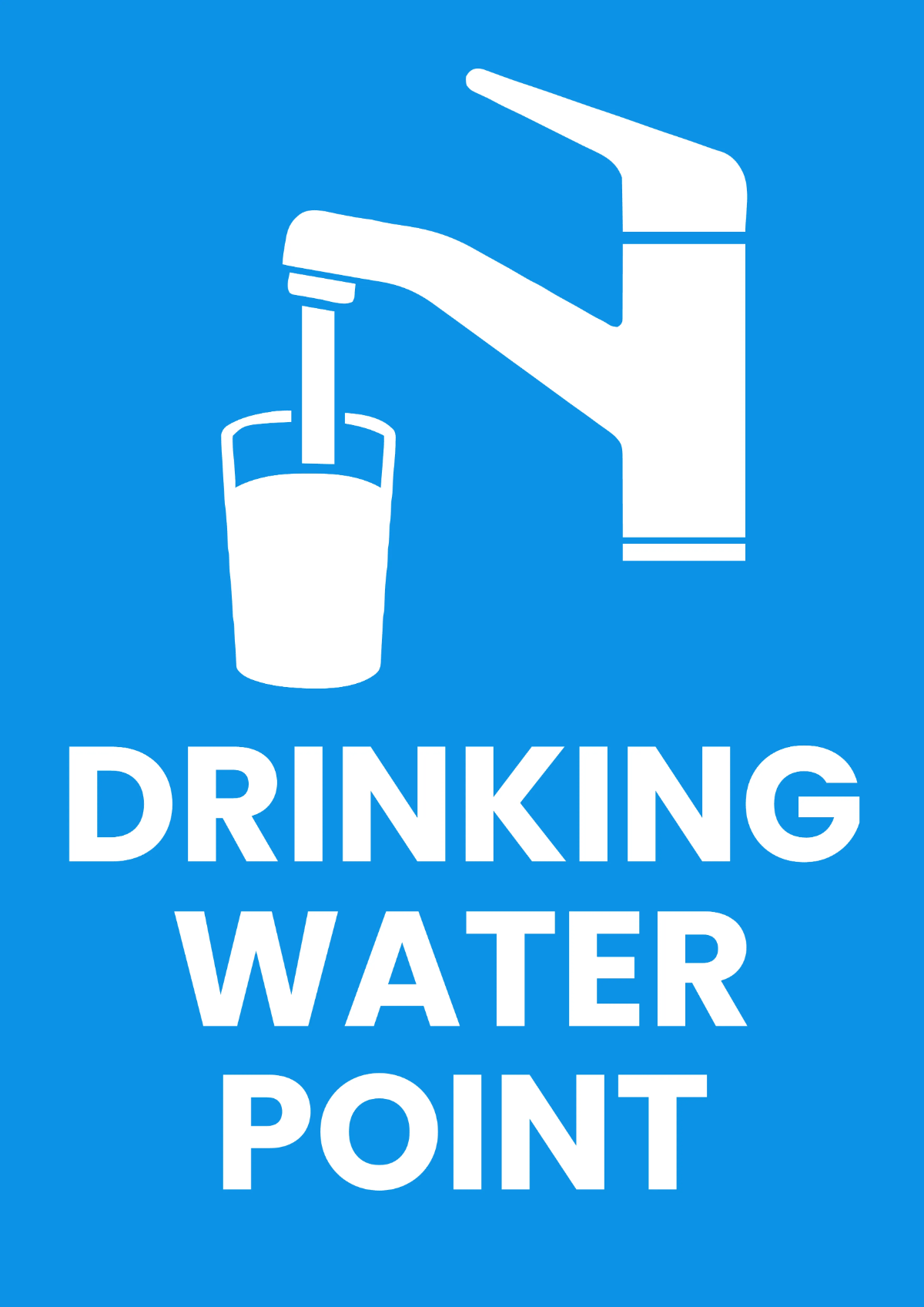 Free Drinking Water Point Sign Template to Edit Online