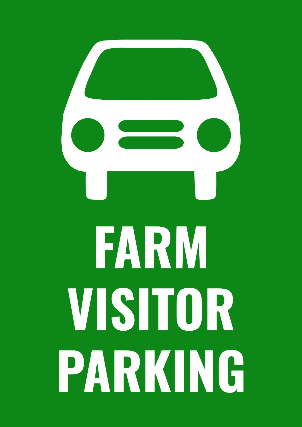 Farm Visitor Parking Agriculture Sign Template