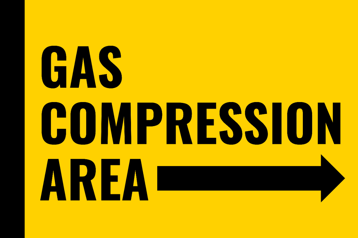 Gas Compression Area Petroleum Sign Template