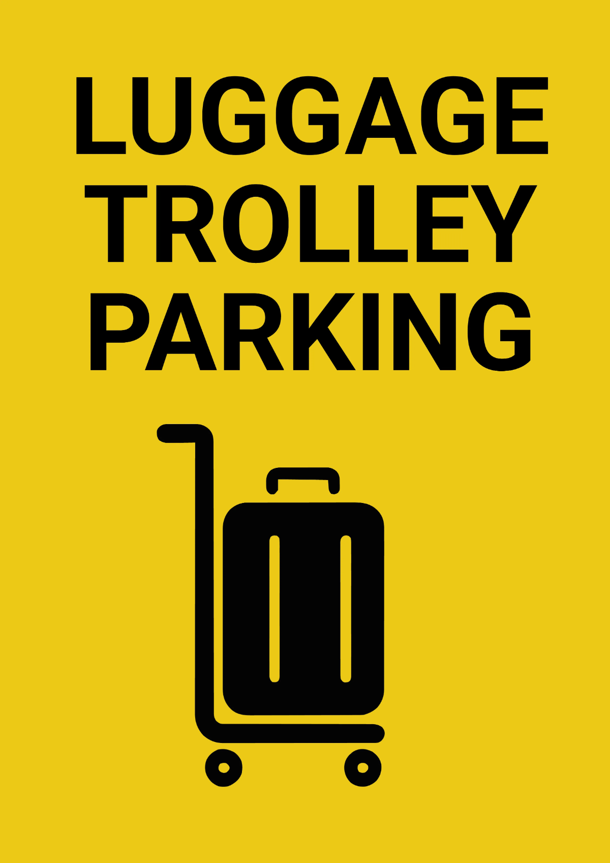 Free Luggage Trolley Parking Sign Template to Edit Online