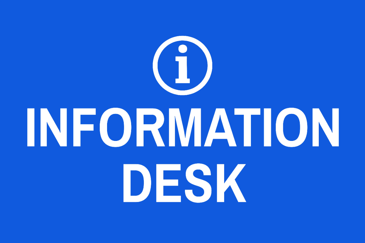 Free Information Desk Railway Sign Template to Edit Online