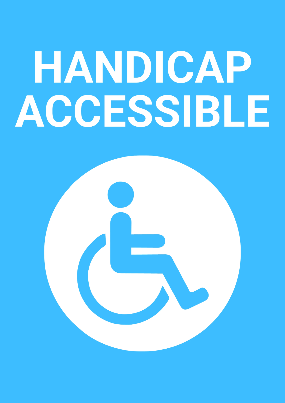 Free Handicap Accessible Railway Sign Template to Edit Online