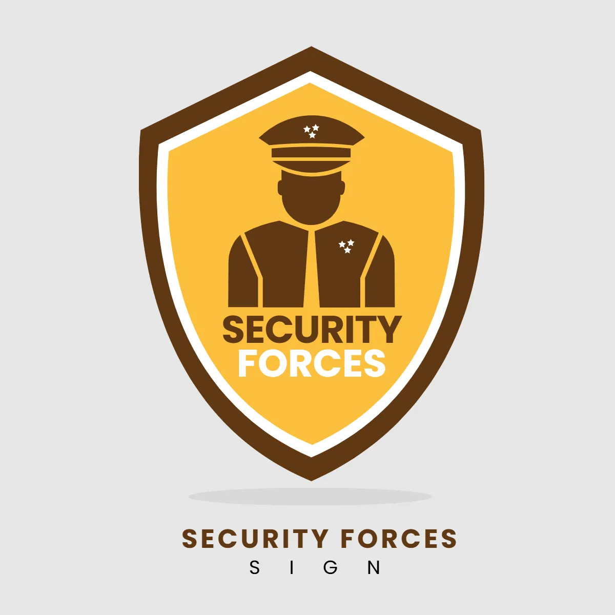 Free Security Forces Sign Clip Art Template to Edit Online