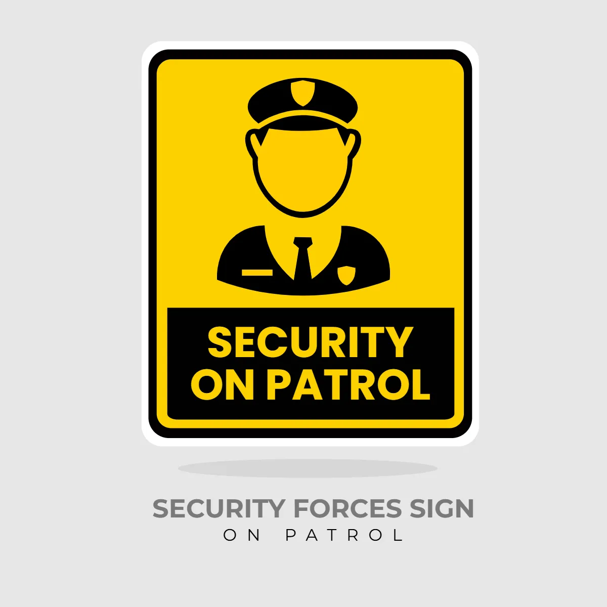 Free Security Forces On Patrol Sign Clip Art Template to Edit Online