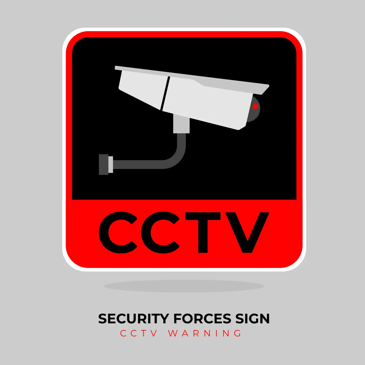 Free Security Forces CCTV Sign Clip Art Template to Edit Online