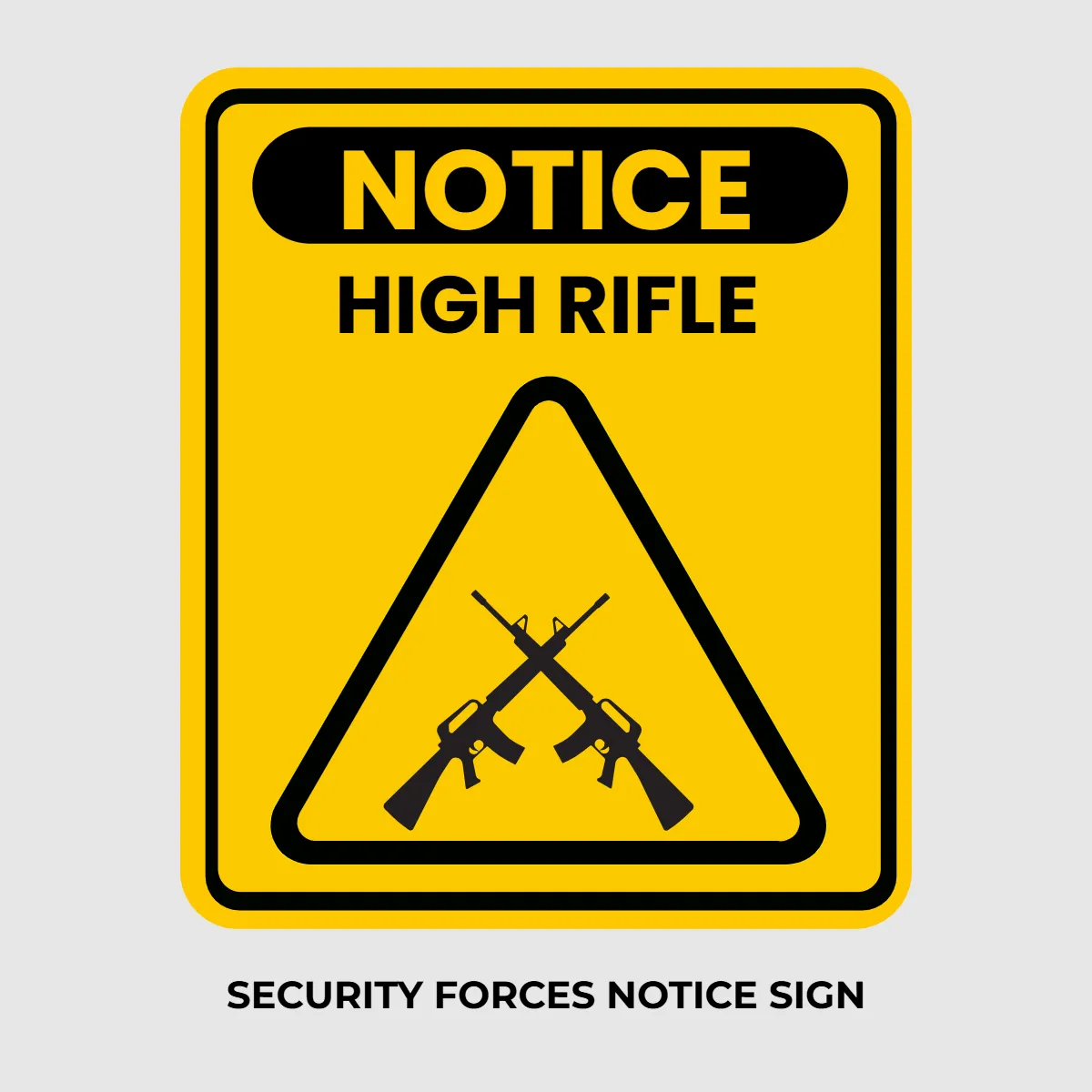 Free Security Forces Notice Sign Clip Art Template to Edit Online
