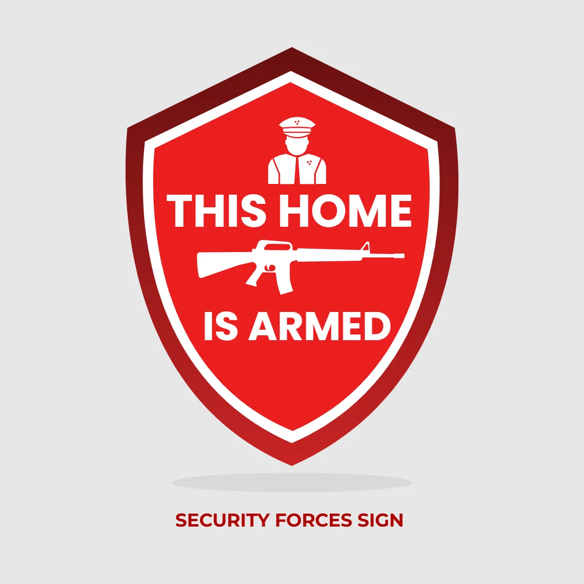 Free Security Forces Red Shield Sign Clip Art Template to Edit Online