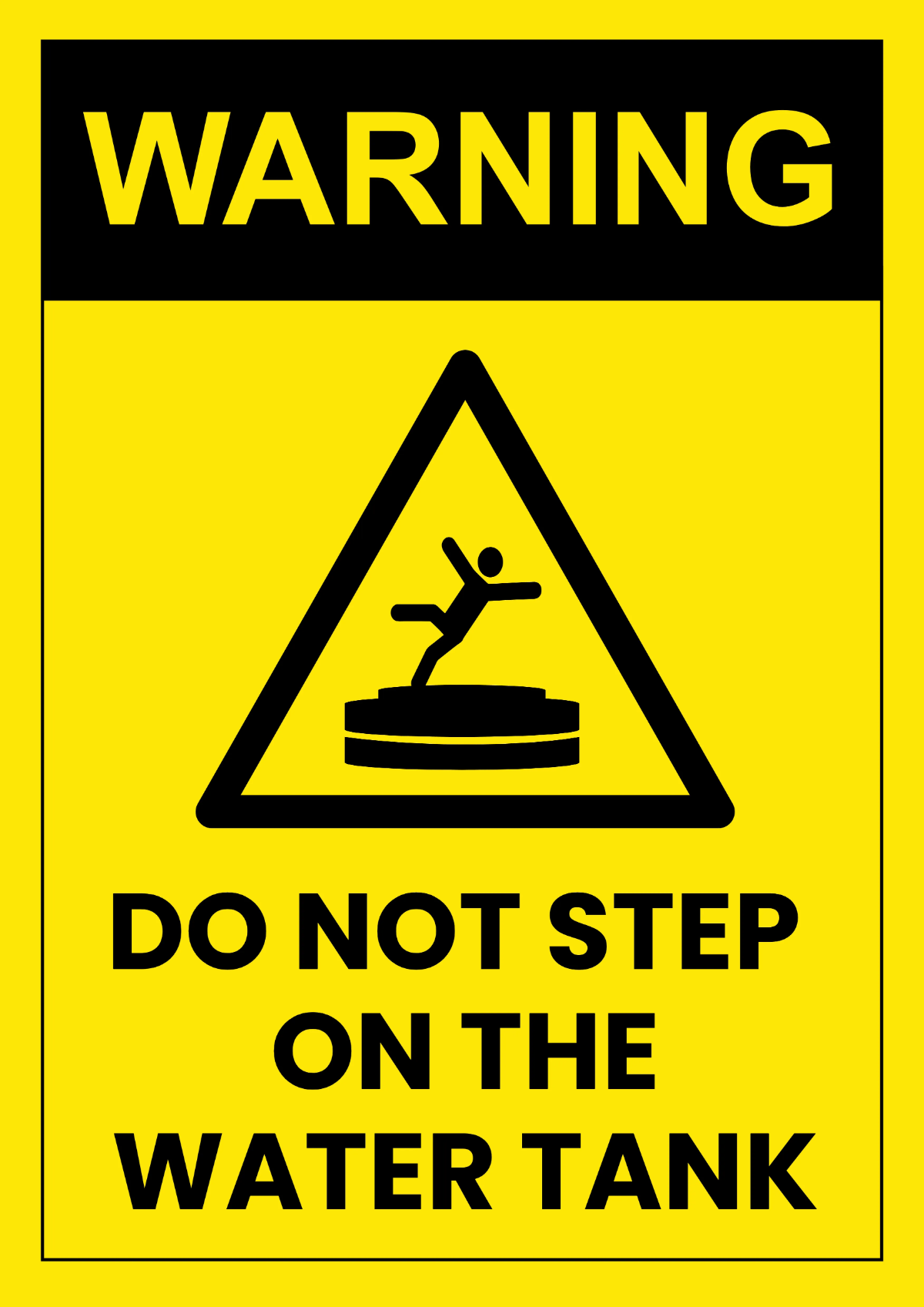 Storage Tank Water Utility Sign Template