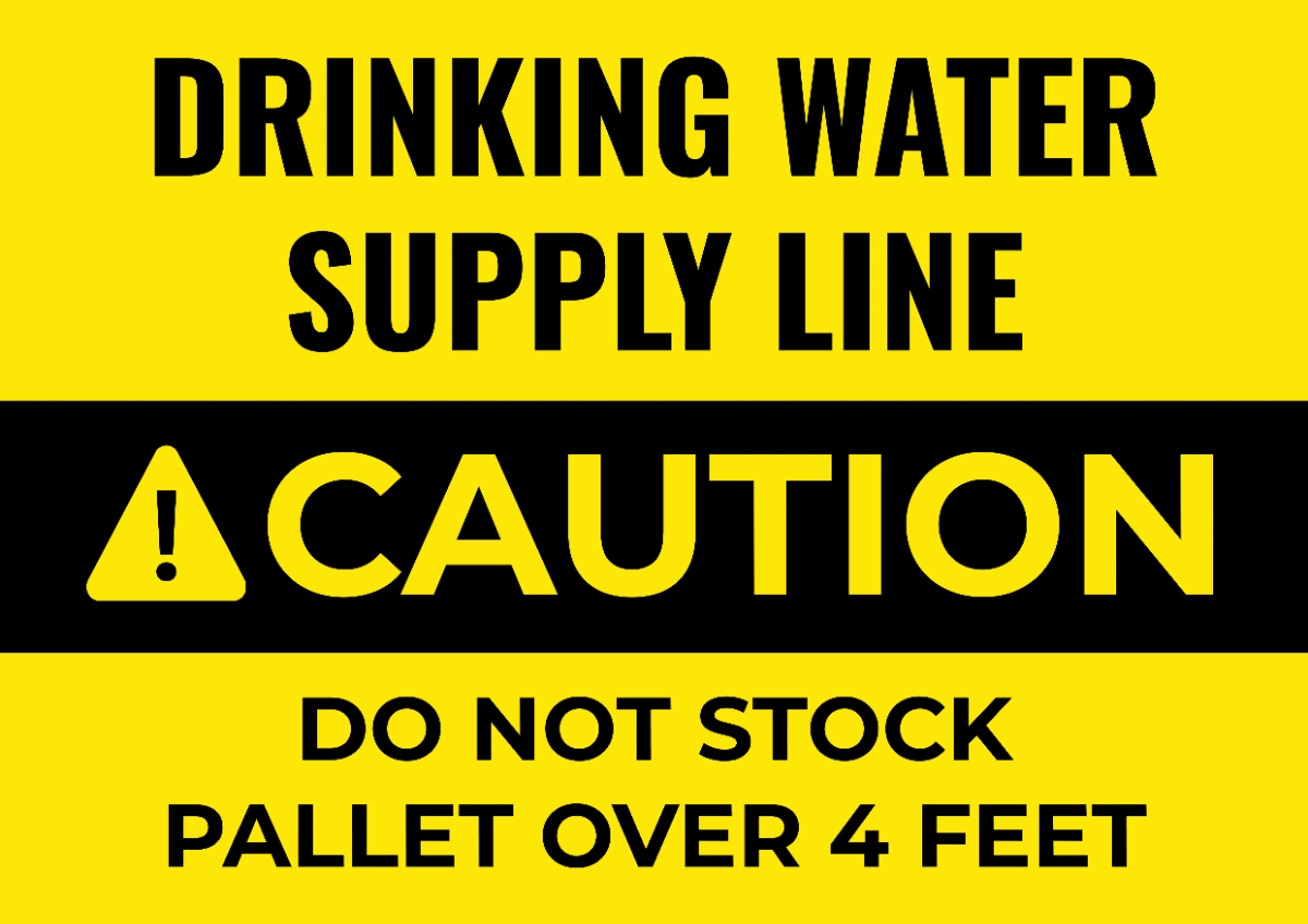 Free Supply Line Water Utility Sign Template to Edit Online