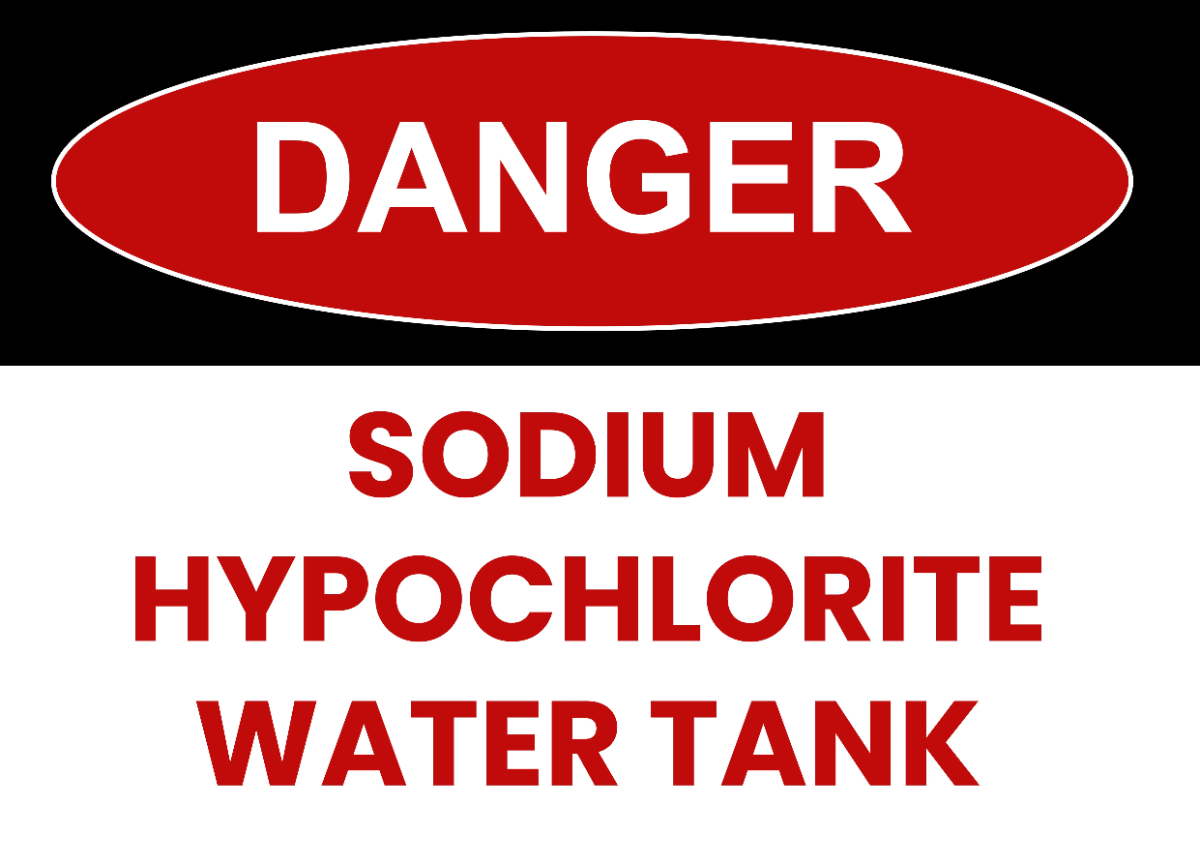 Free Sodium Hypochlorite Tank Water Utility Sign Template to Edit Online