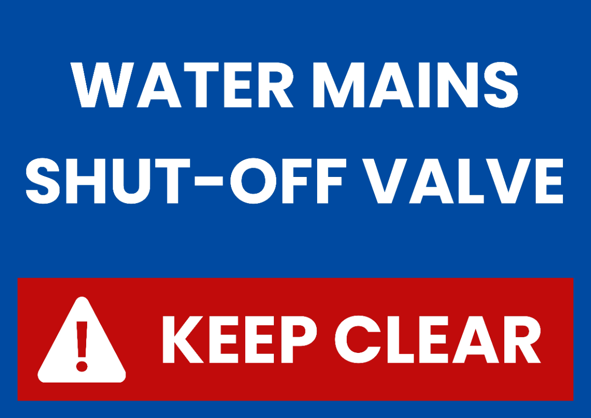 Free Shutoff Valve Water Utility Sign Template to Edit Online